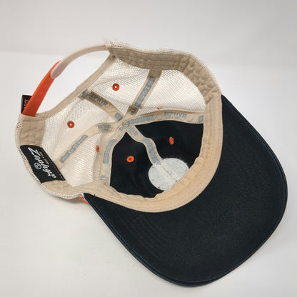 Zephyr Idaho State Bengals NCAA Trucker Hat Black Beige Orange OSFM Mesh Back