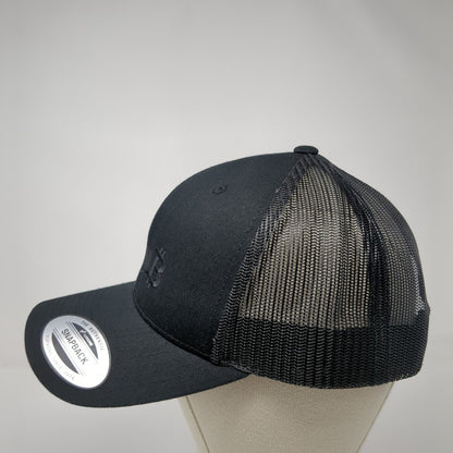 Plan B Snapback Mesh Back Trucker Hat Black One Size Adjustable Yupoong