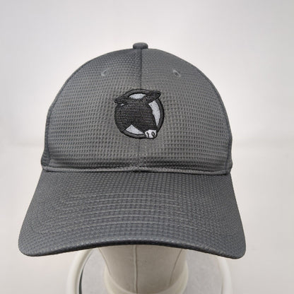 Mule Hide Strapback Hat Gray OSFA Adjustable Embroidered Continental