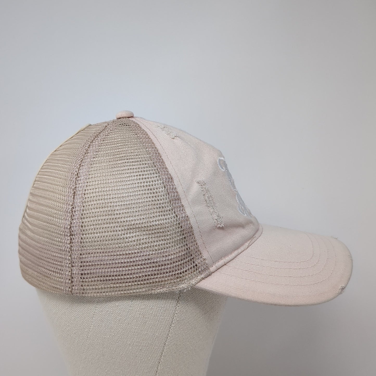 Tired As A Mother Ponytail Baseball Cap Multicolor One Size Distressed Mesh Back
