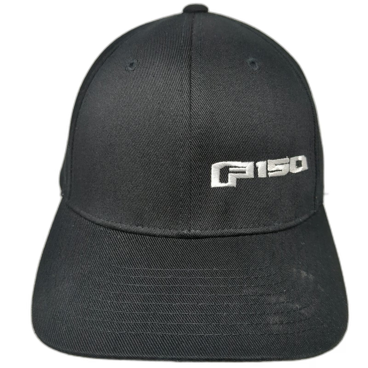 Flexfit F-150 Hat Black XL Baseball Cap Stretch Fitted Structured Silver Logo