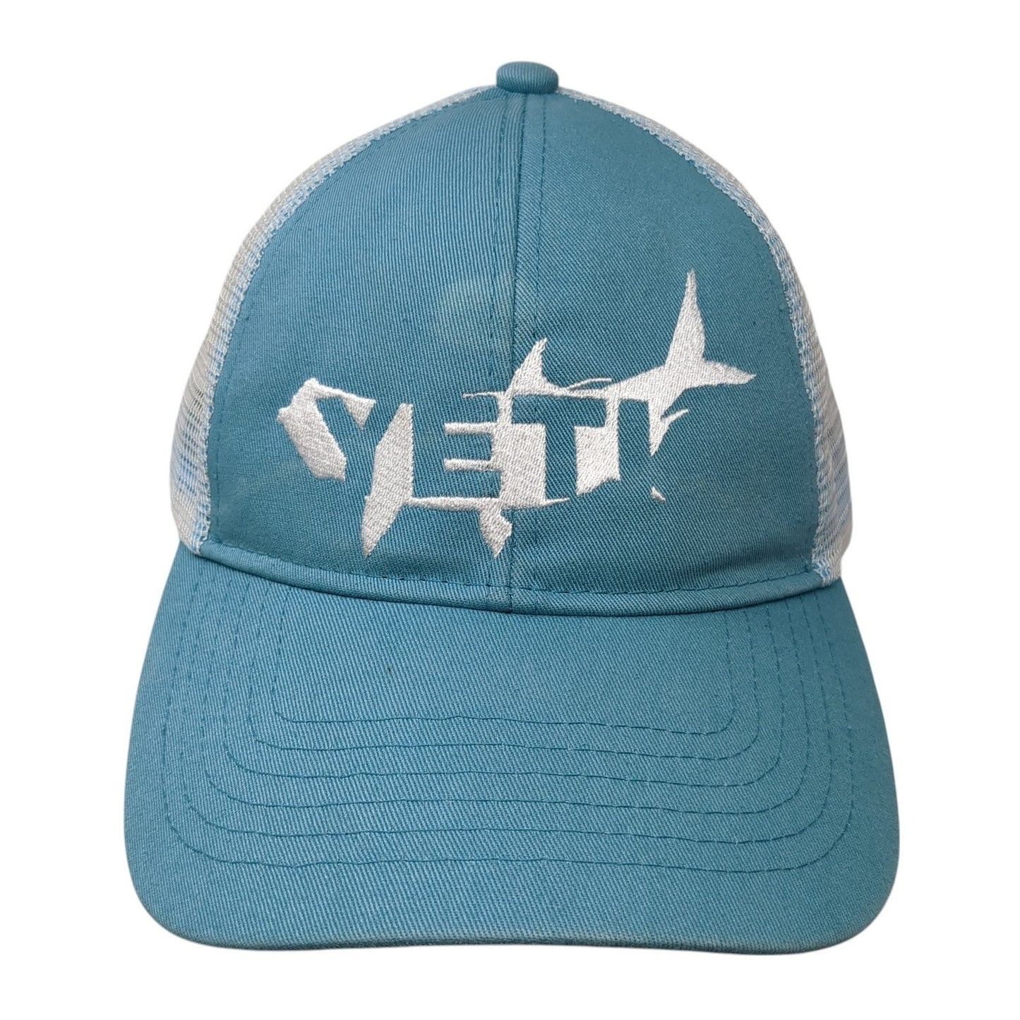 Yeti Coolers Snapback Mesh Back Trucker Hat Blue One Size Colorblock