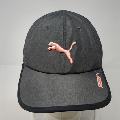 PUMA Strapback Hat Gray One Size Embroidered Logo Adjustable 6 Panel