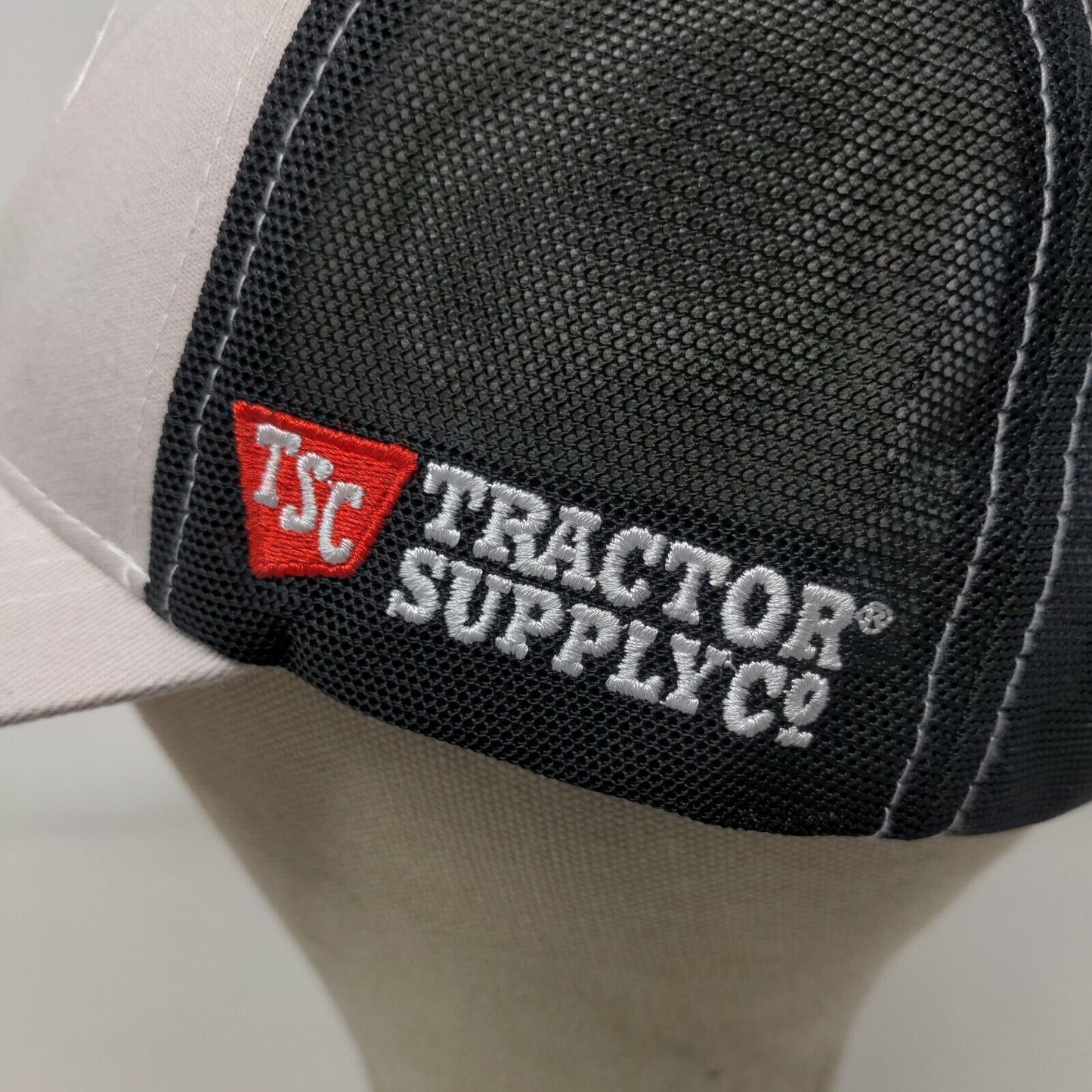 Tractor Supply Co Men's Strapback Mesh Back Hat Gray Embroidered 2000 Logo