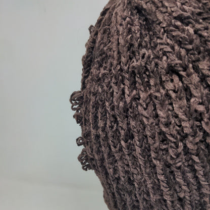 Charter Club Women's Knit Beanie Hat Brown Rayon Acrylic Blend