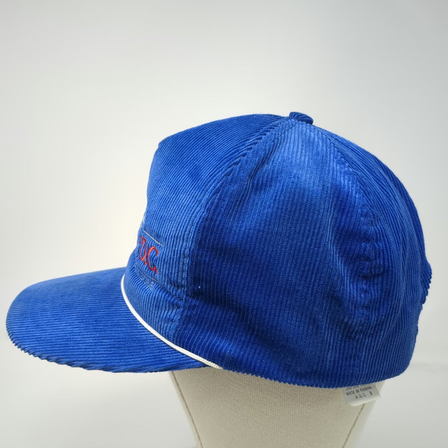 Trucker Blue One Size Hat Washington DC Corduroy Rope Skyline Cityscape Cap