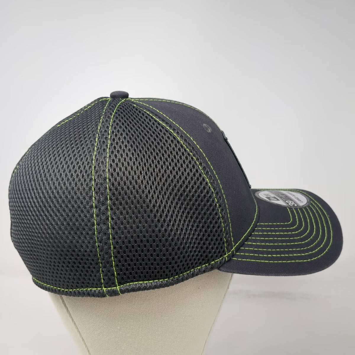 New Era Baseball Cap Gray XL Big Dog SLR Mesh Back Stretch Fit Stitching Hat