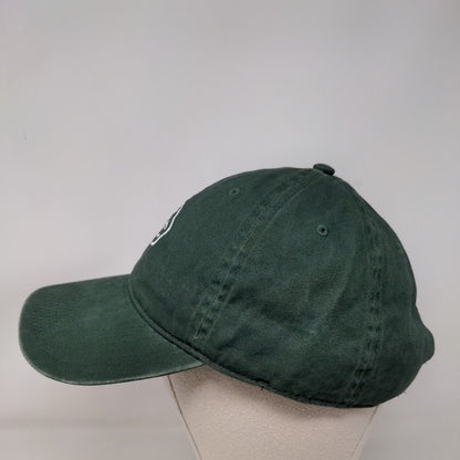 Otto Slideback Hat Green OSFM Embroidered Smiley Face Logo Emoji