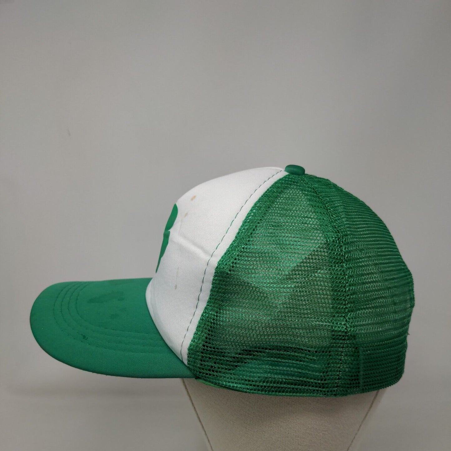 Clover Shamrock Snapback Mesh Back Trucker Hat Green One Size Adjustable