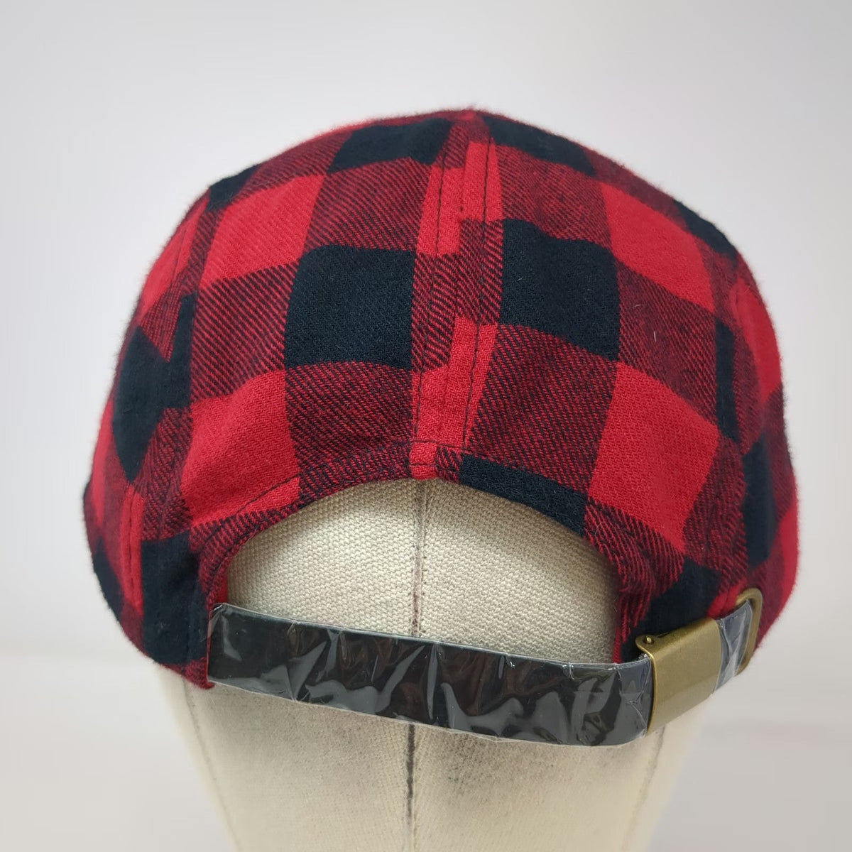 Red Black Buffalo Plaid 5 Panel Hat Dorchester Brewing Co One Size Slideback