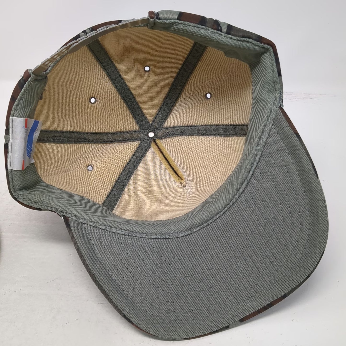 San Sun 5 Panel Green Camo Snapback Hat AT&T Call Before You Dig Rope Vintage