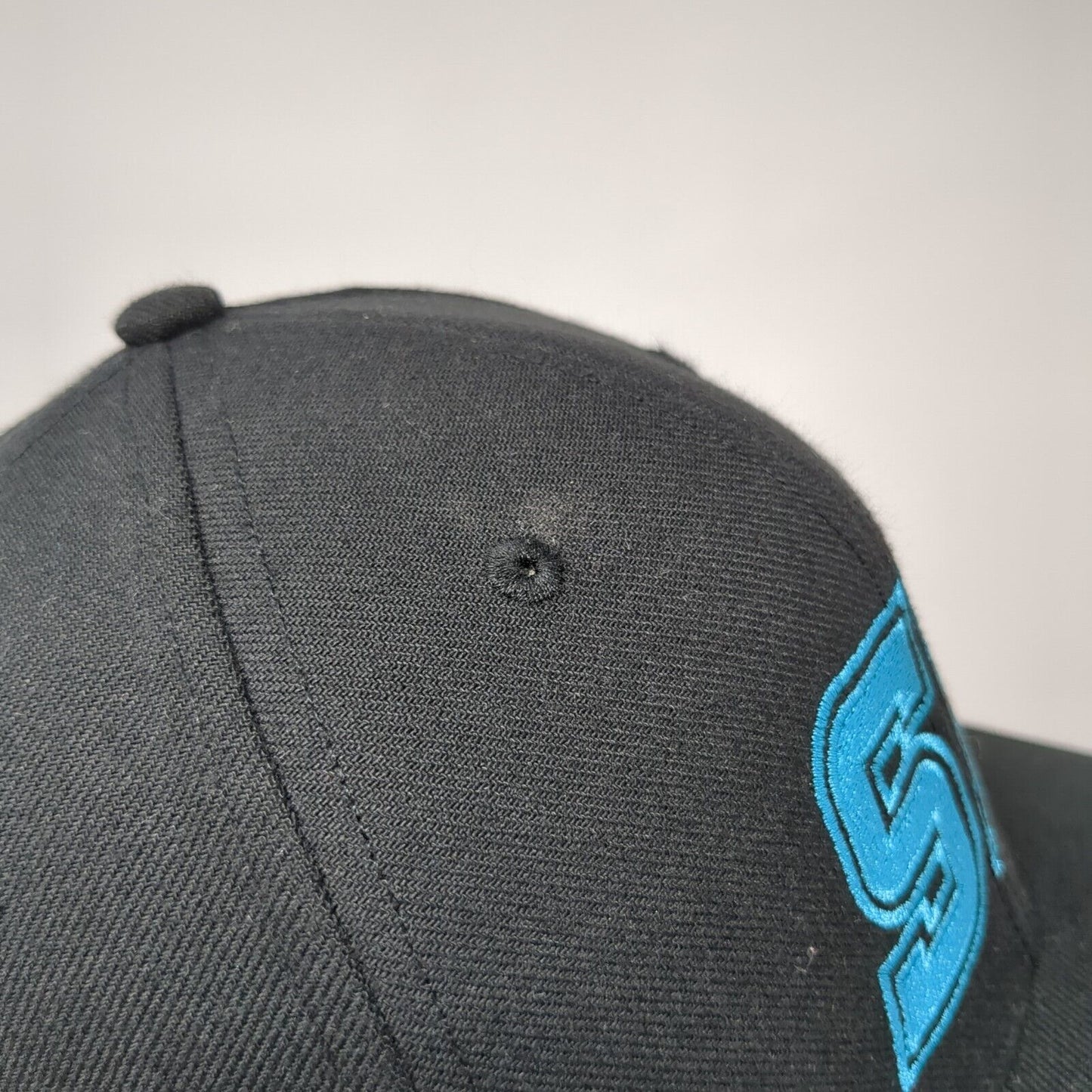 SB Strapback Hat Black M-L Adjustable Embroidered Richardson Pro 514