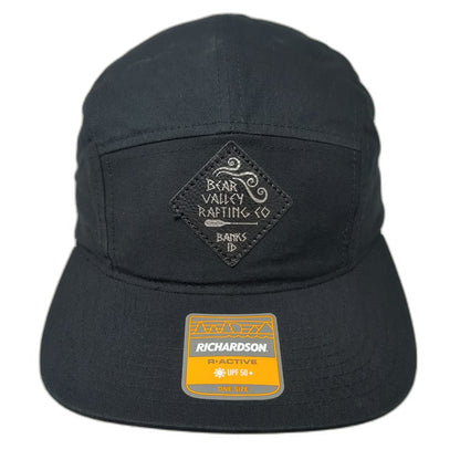 Richardson 5 Panel Black One Size Bear Valley Rafting Banks Idaho UPF 50+ Hat