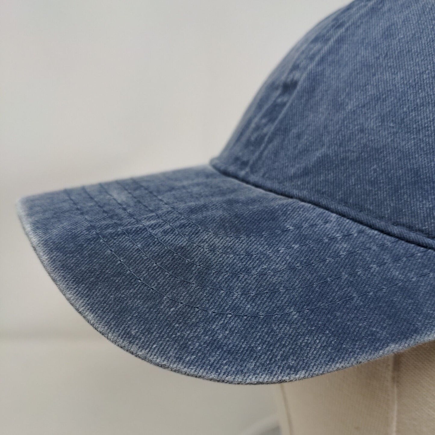 Unbranded Strapback Hat Blue OSFM Adjustable Solid 6 Panel Blank