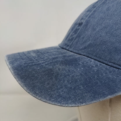 Unbranded Strapback Hat Blue OSFM Adjustable Solid 6 Panel Blank