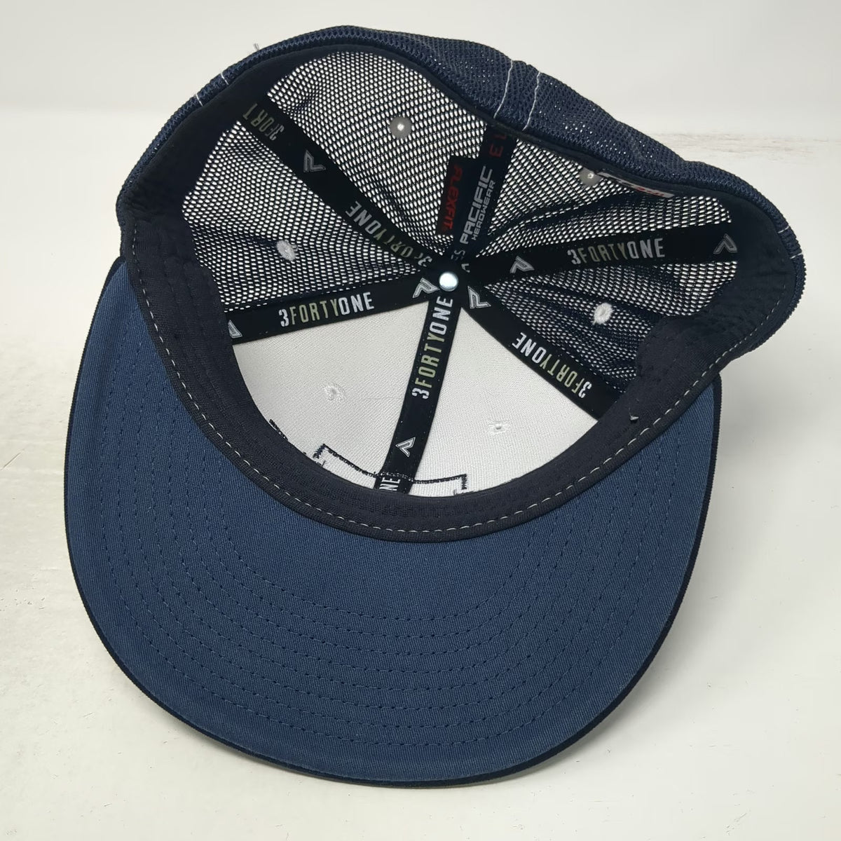 Pacific Headwear Baseball Cap Blue M Mesh Back Flexfit Reliant Structured Hat