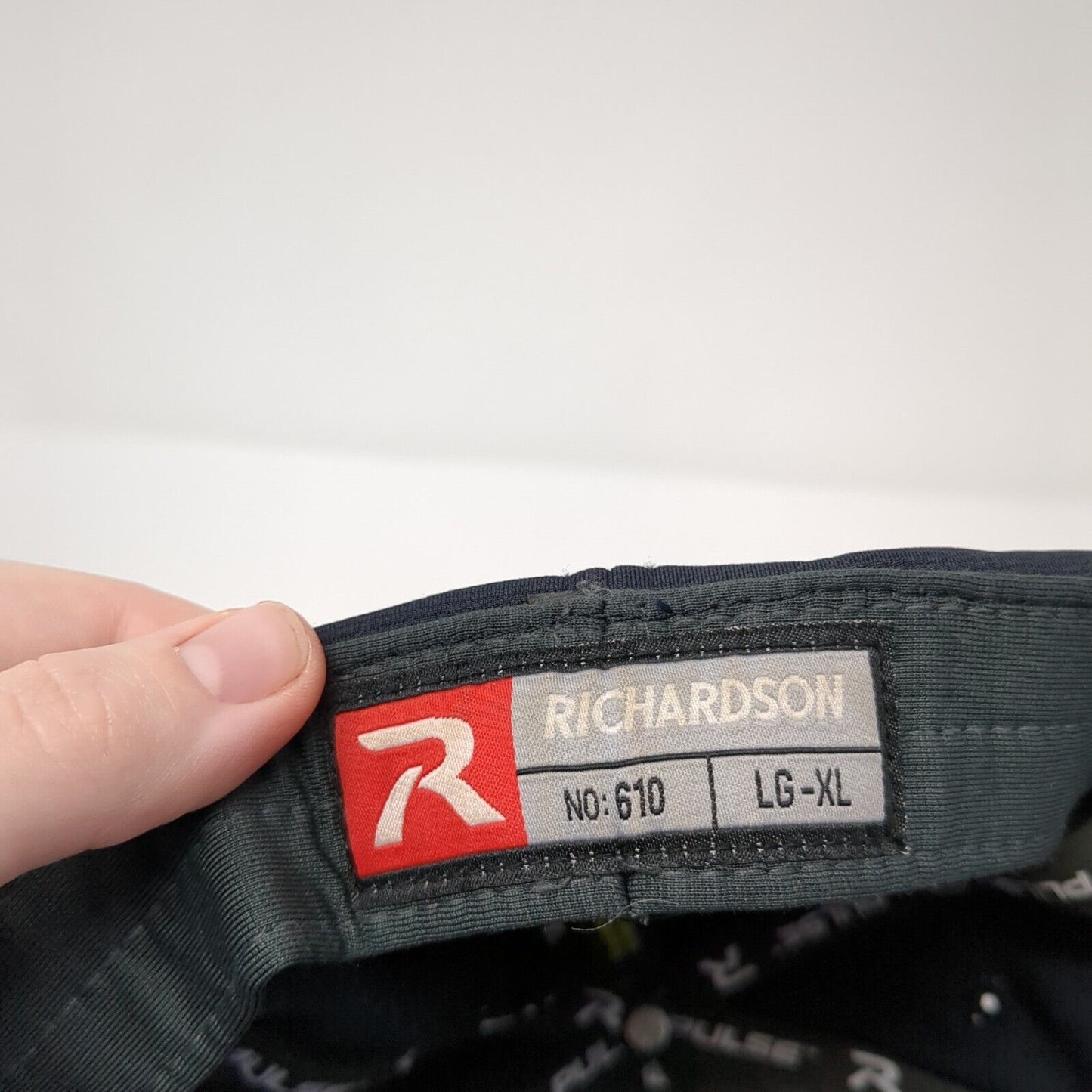 Richardson Fitted Hat Black L/XL Flexfit Breathable PTS Series Pulse Blank