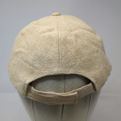 Primark Baseball Cap Beige One Size Adjustable Strapback Textured Woven Hat