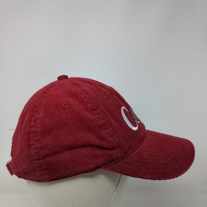 Coke Slideback Hat Red OSFM Adjustable Embroidered Corduroy 6 Panel Cotton