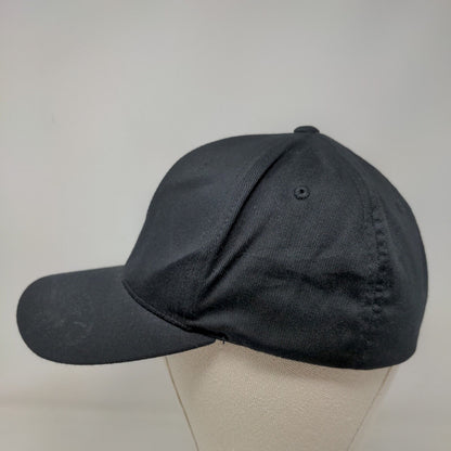 DA Triangle Fitted Hat Black L/XL Embroidered Logo Flexfit Yupoong