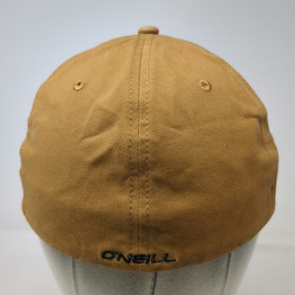 O'Neill Baseball Cap Brown XL Fitted Patch Embroidered 6-Panel Stretch Fit Hat
