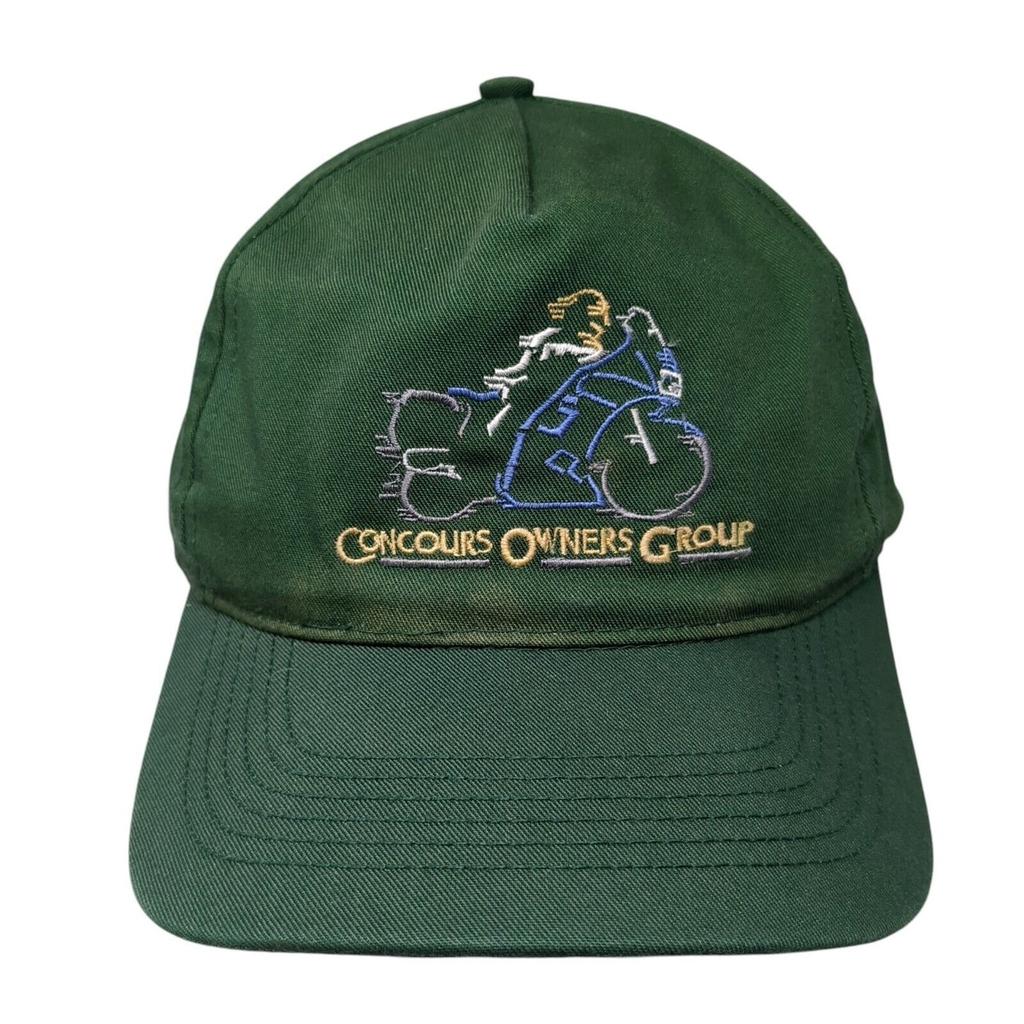 Concours Owners Group Snapback Hat Green One Size Solid Adjustable