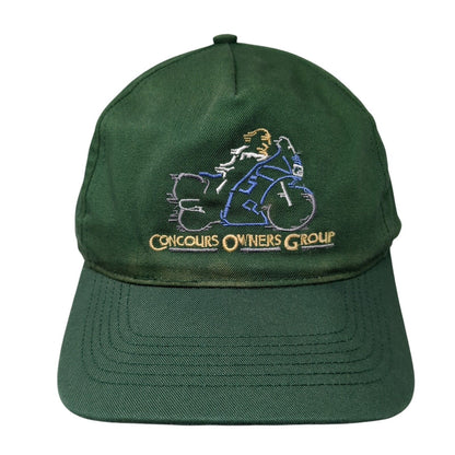 Concours Owners Group Snapback Hat Green One Size Solid Adjustable