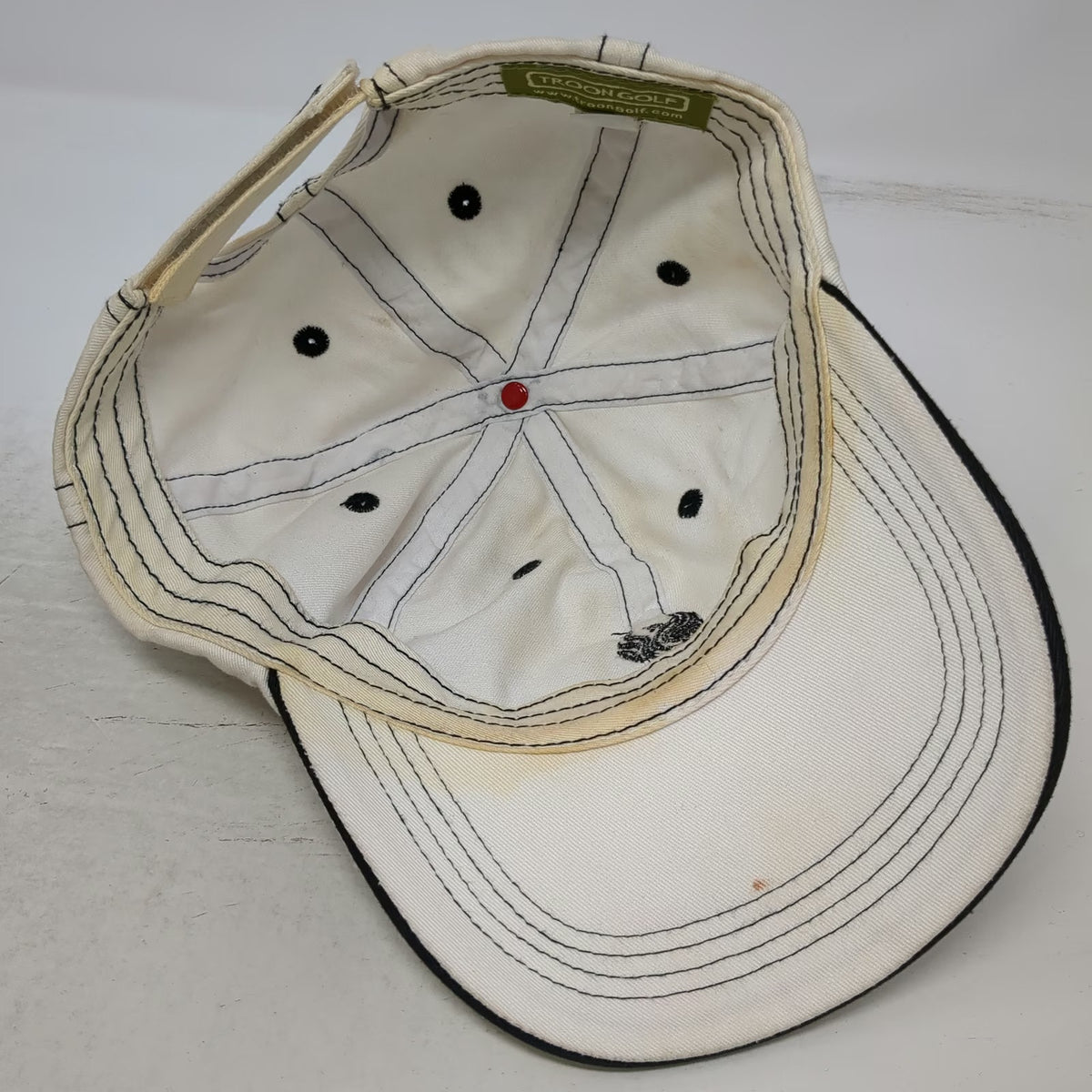 Troon Golf Baseball Cap White One Size The Phoenician Phoenix Logo Contrast Hat