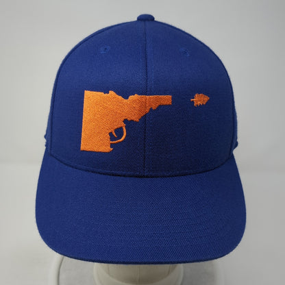Idaho Tree Gun Fitted Baseball Cap Blue 7 5/8 Lightweight Embroidered 210 Fitted