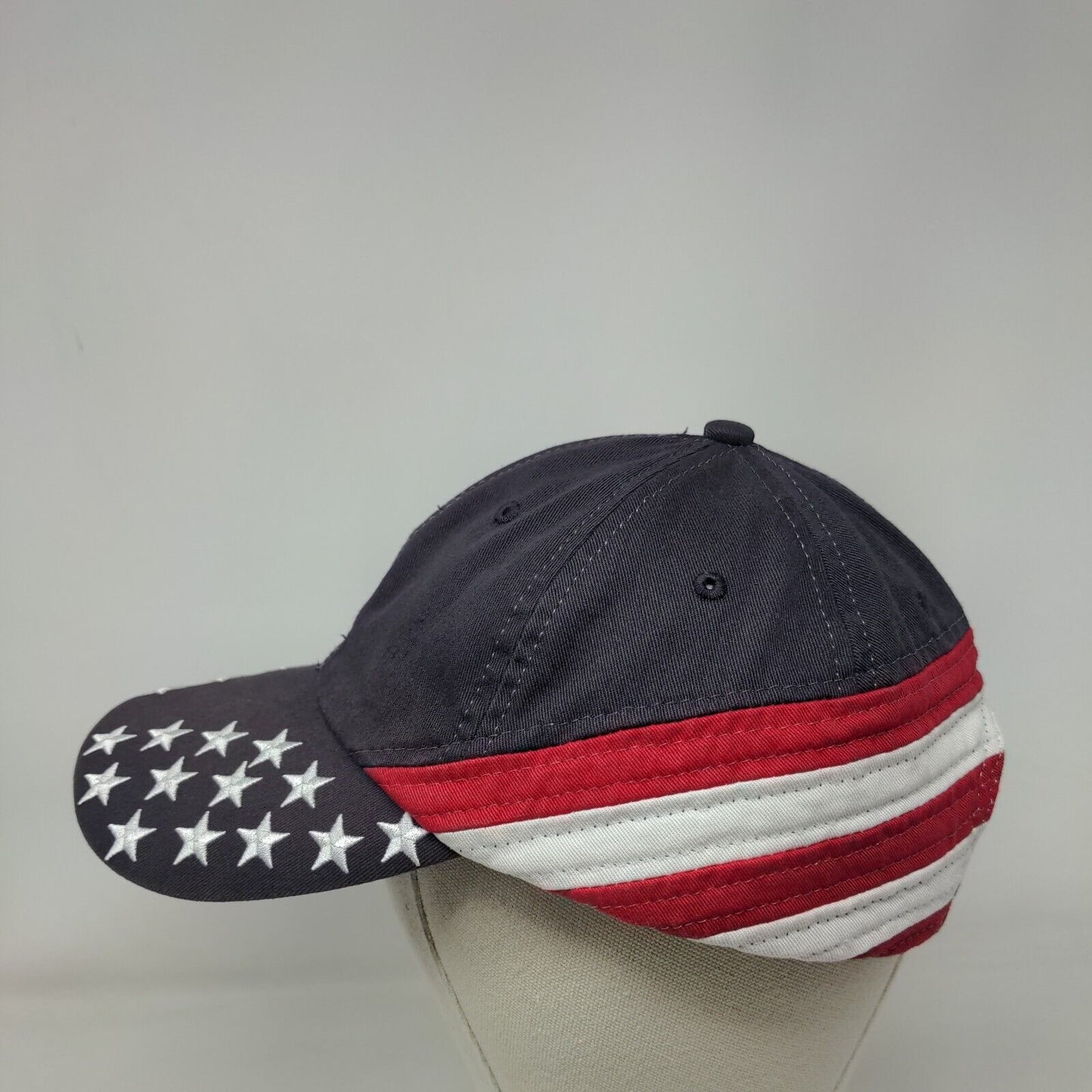 USA Flag Slideback Hat Multicolor OSFA Adjustable Embroidered HG