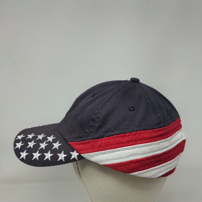 USA Flag Slideback Hat Multicolor OSFA Adjustable Embroidered HG