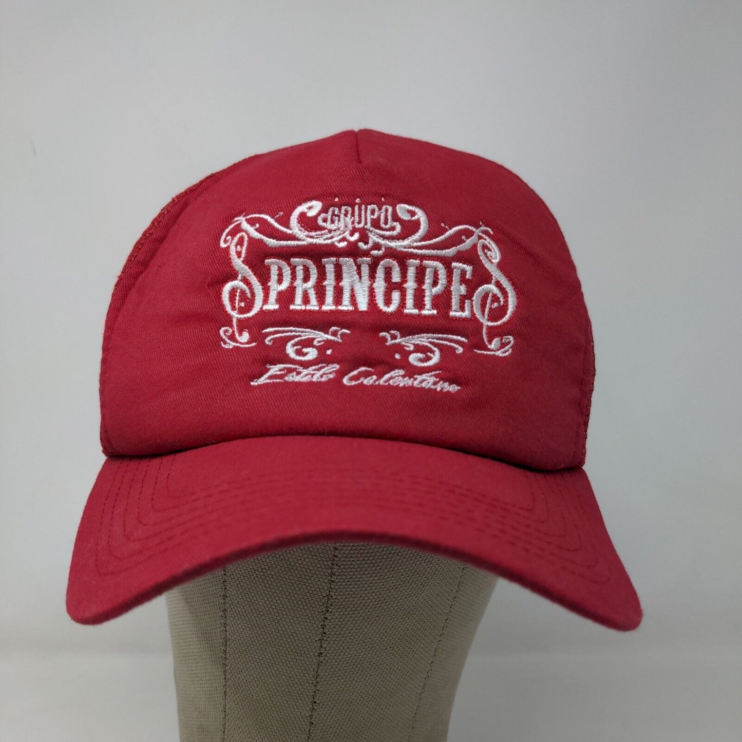 Grupo Principe Estilo Calentano Musical Artist Men's Snapback Mesh Back Hat Red