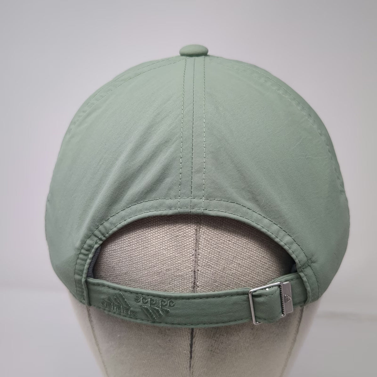 Adidas Baseball Cap Green OSFM AEROREADY Nylon Performance Adjustable Hat Logo