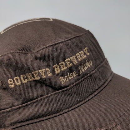Sockeye Brewery Boise Idaho Strapback Army Hat Brown OSFA District