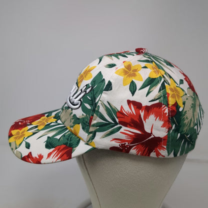 Island Sense Baseball Cap White One Size Hawaii Floral Tropical Hibiscus hat