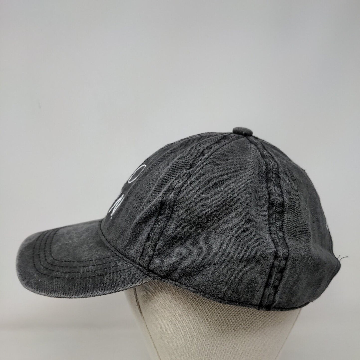 Hello Pumpkin Slideback Hat Gray One Size Adjustable Embroidered Rae Dunn
