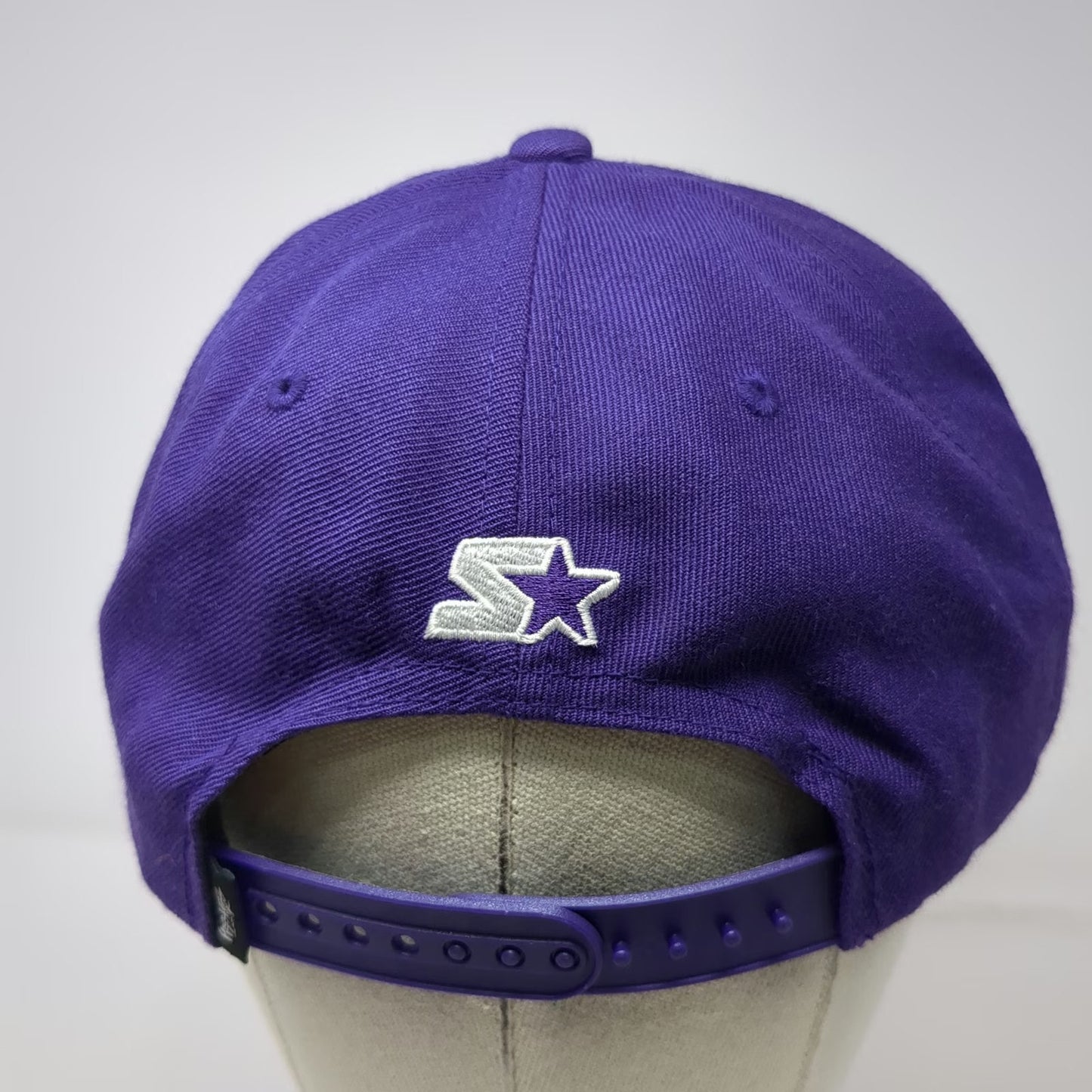 Stussy X Starter Collab Snapback Hat Purple Red White One Size Embroidered Logo