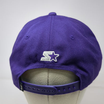 Stussy X Starter Collab Snapback Hat Purple Red White One Size Embroidered Logo