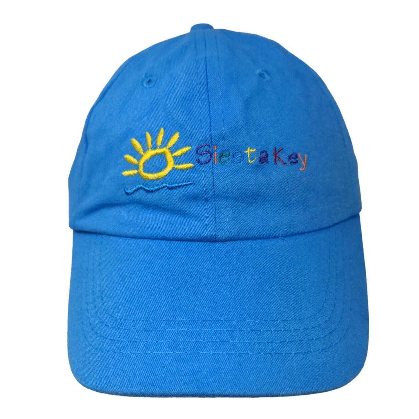 Distinctive Headwear Boy's Strapback Hat Blue Embroidered Siesta Key Logo Cotton