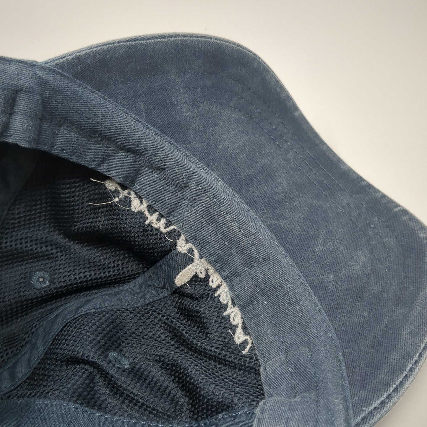Sigma Kappa Slideback Hat Blue One Size Adjustable Leather Strap Adams