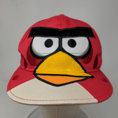 Angry Birds Boy's Snapback Hat Red OS Embroidered Face Logo 2011 100% Cotton