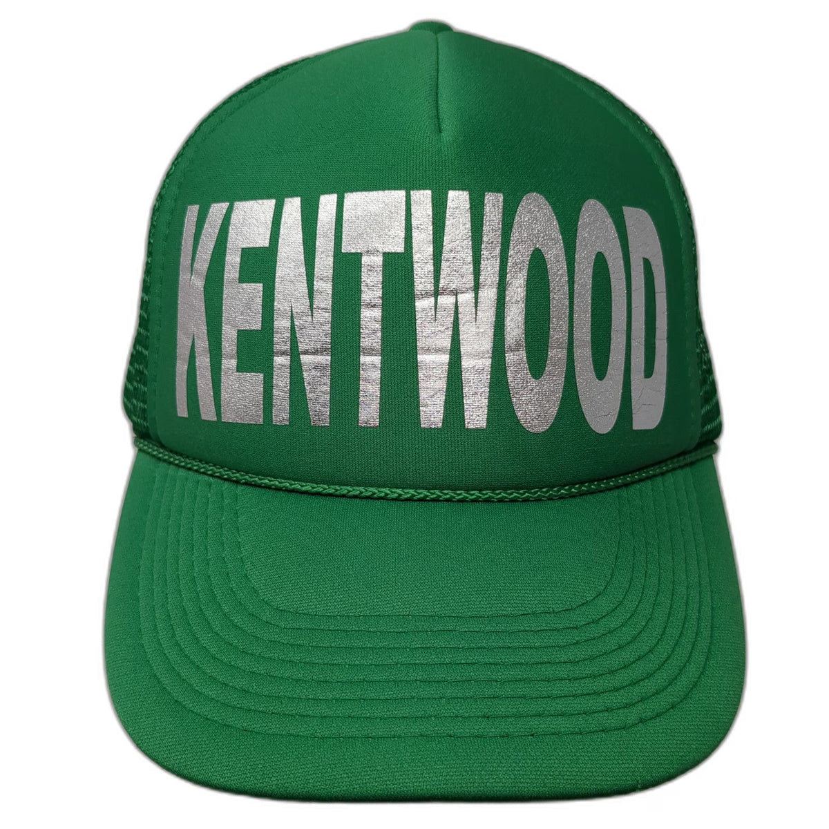 OTTO Trucker Hat Green One Size Silver Kentwood Mesh Snapback Foam Rope Hat