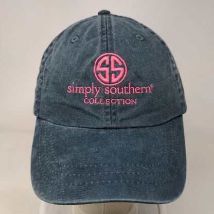 Simply Southern Slideback Hat Blue One Size Adjustable Embroidered Adams
