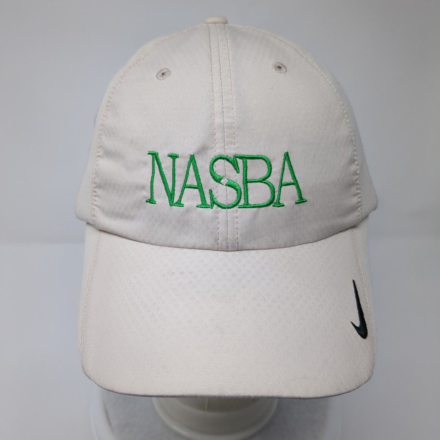 NASBA Strapback Hat Tan OSFM Adjustable Embroidered Nike Golf Solid