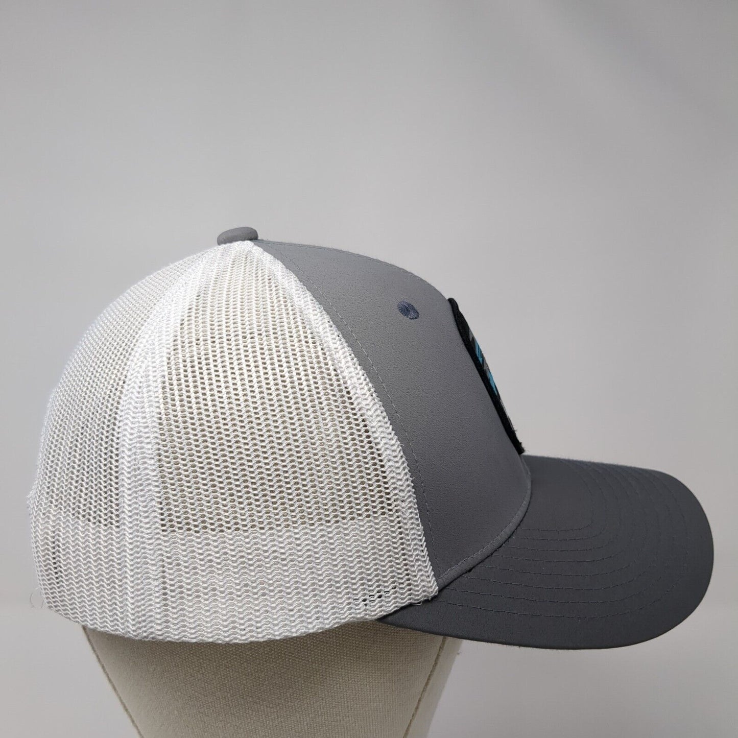 Hooey Snapback Mesh Back Trucker Hat Gray One Size Colorblock Patch