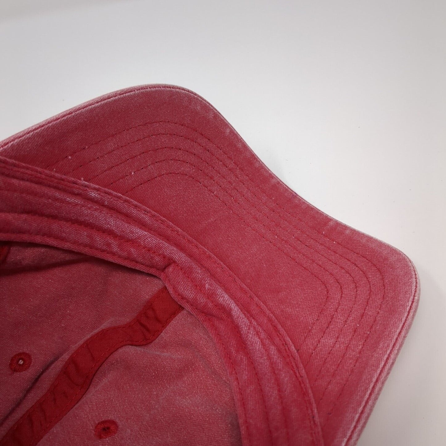 Unbranded Slideback Hat Red One Size Adjustable Vented Holes 6 Panel Blank