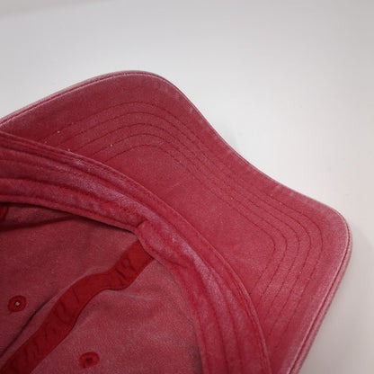 Unbranded Slideback Hat Red One Size Adjustable Vented Holes 6 Panel Blank