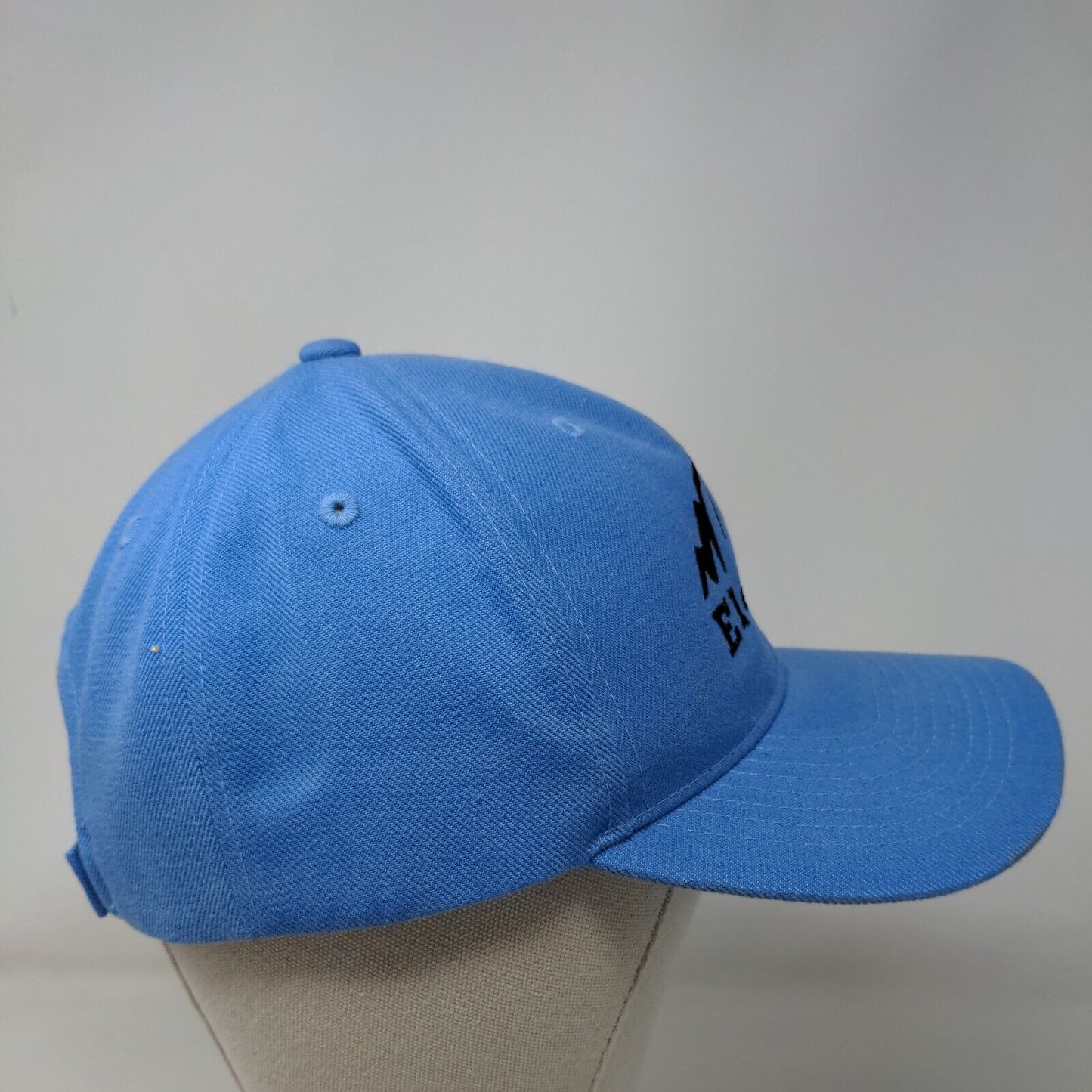 Elevate Strapback Hat Blue OSFA Adjustable Embroidered Vented Holes 6 Panel