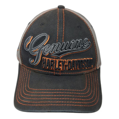 Harley-Davidson Baseball Cap Black Gray One Size Contrast Stitching Logo Hat