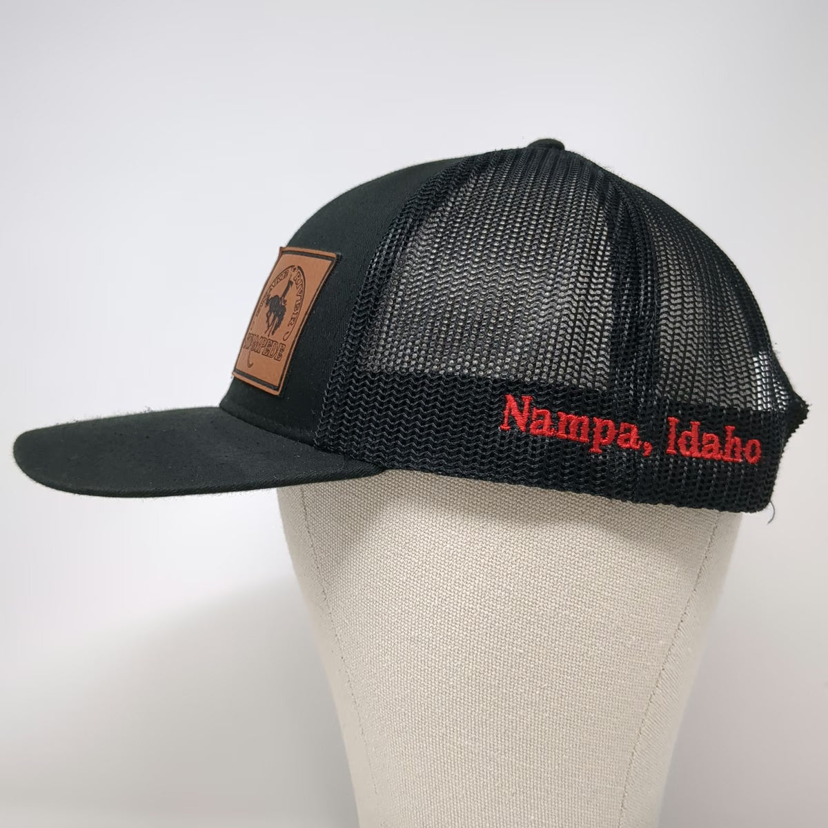 Cap America Trucker Hat Black One Size Snake River Stampede Rodeo Nampa Idaho